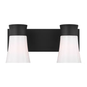 Roy 2-Light Bath Vanity Light in Midnight Black