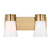 Roy 2-Light Bath Vanity Light in Satin Brass