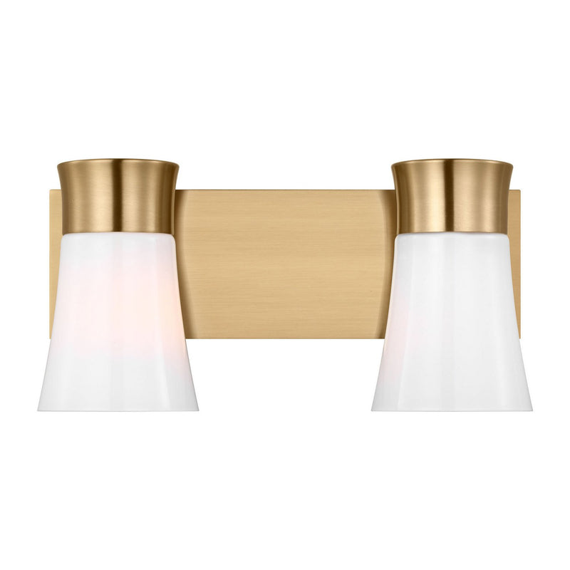 Roy 2-Light Bath Vanity Light in Satin Brass