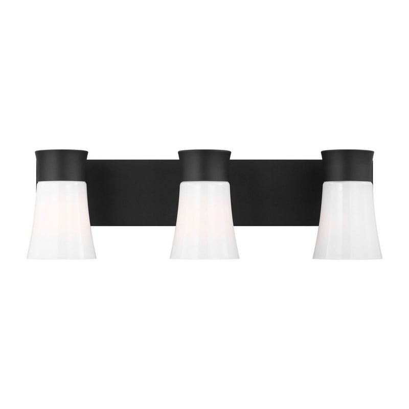 Roy 3-Light Bath Vanity Light in Midnight Black