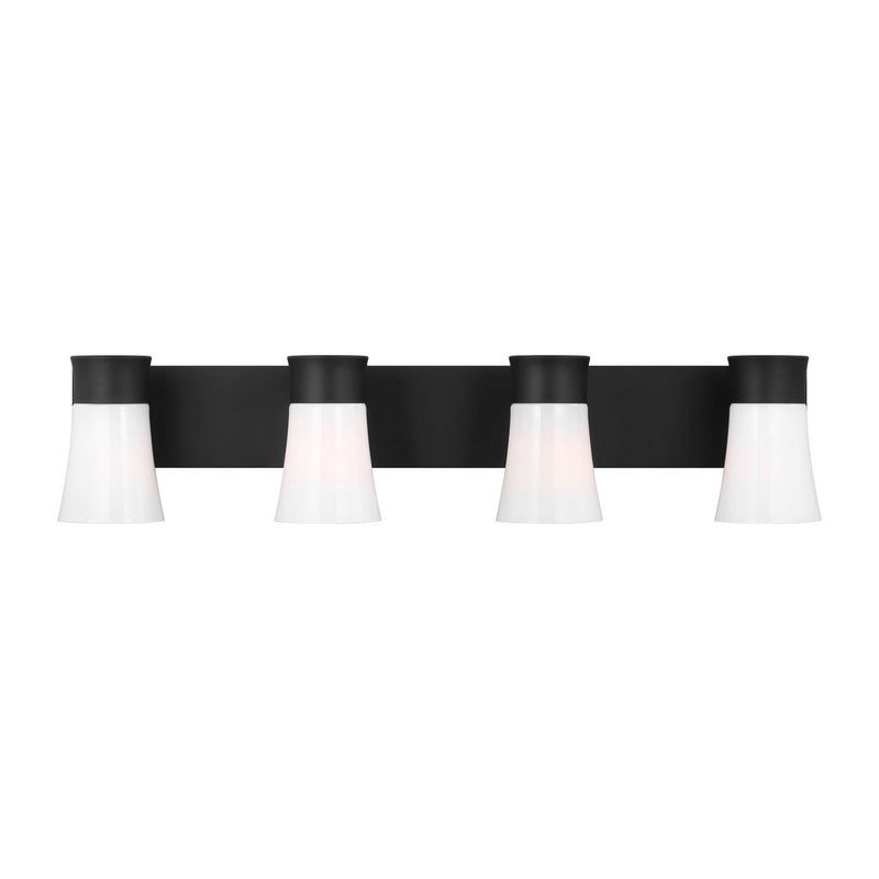 Roy 4-Light Bath Vanity Light in Midnight Black