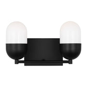 Foster 2-Light Bath Vanity Light in Midnight Black