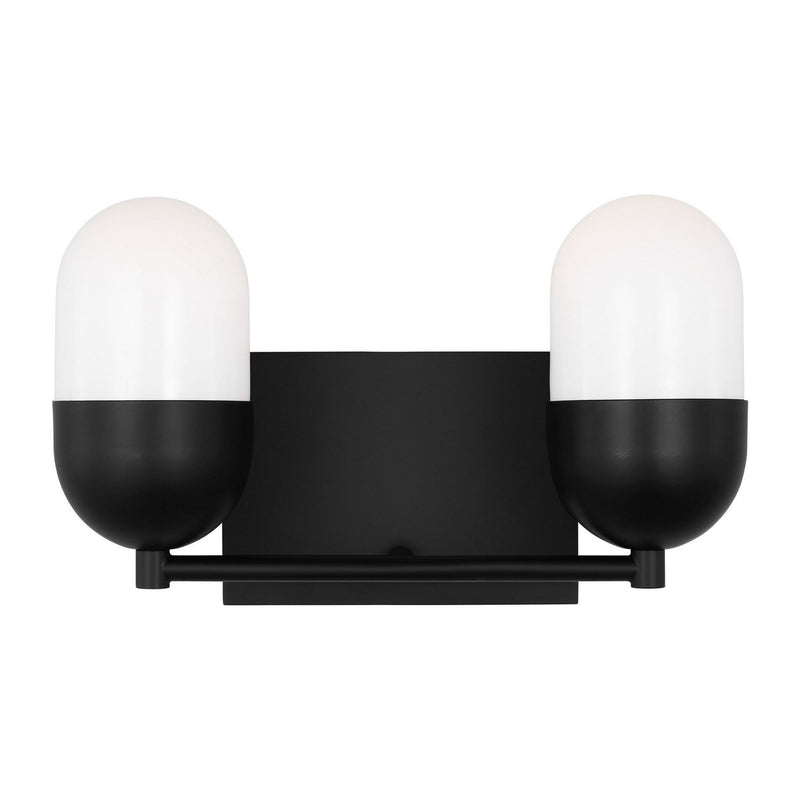 Foster 2-Light Bath Vanity Light in Midnight Black