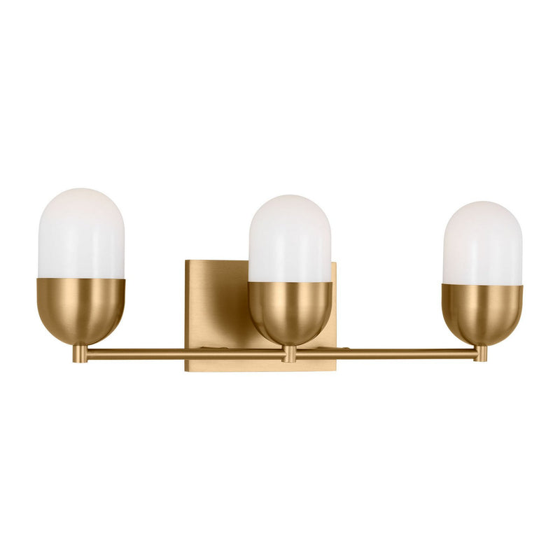 Foster 3-Light Bath Vanity Light in Satin Brass