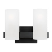 Rhode 2-Light Bath Vanity Light in Midnight Black