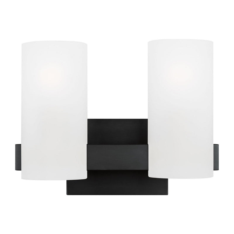 Rhode 2-Light Bath Vanity Light in Midnight Black