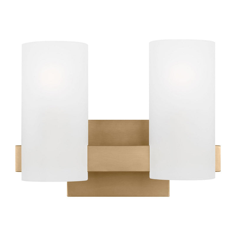 Rhode 2-Light Bath Vanity Light in Satin Brass
