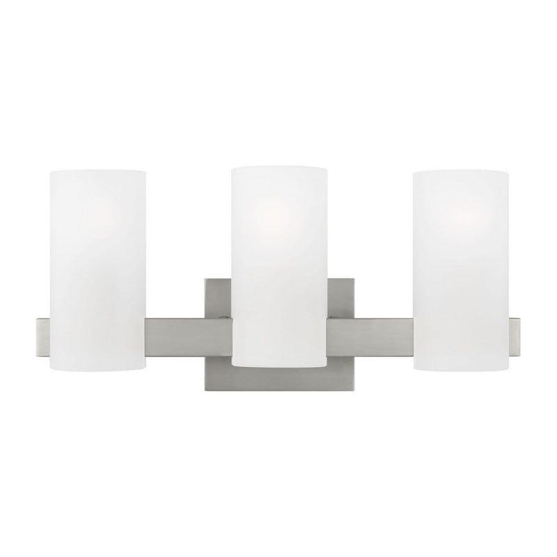 Rhode 3-Light Bath Vanity Light in Brushed Steel