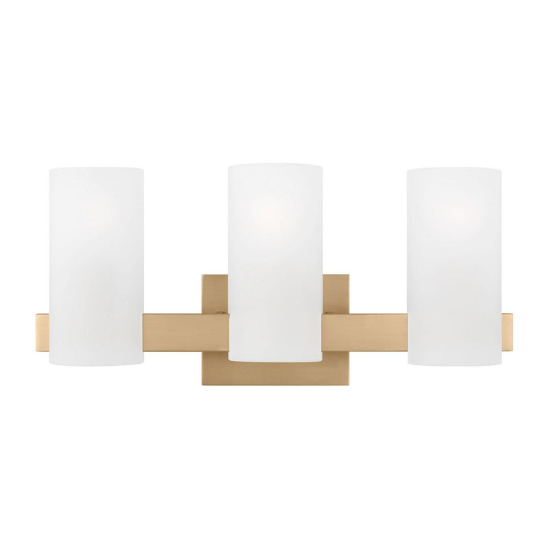 Rhode 3-Light Bath Vanity Light in Satin Brass