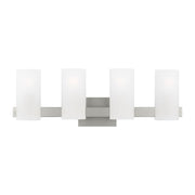 Rhode 4-Light Bath Vanity Light in Brushed Steel