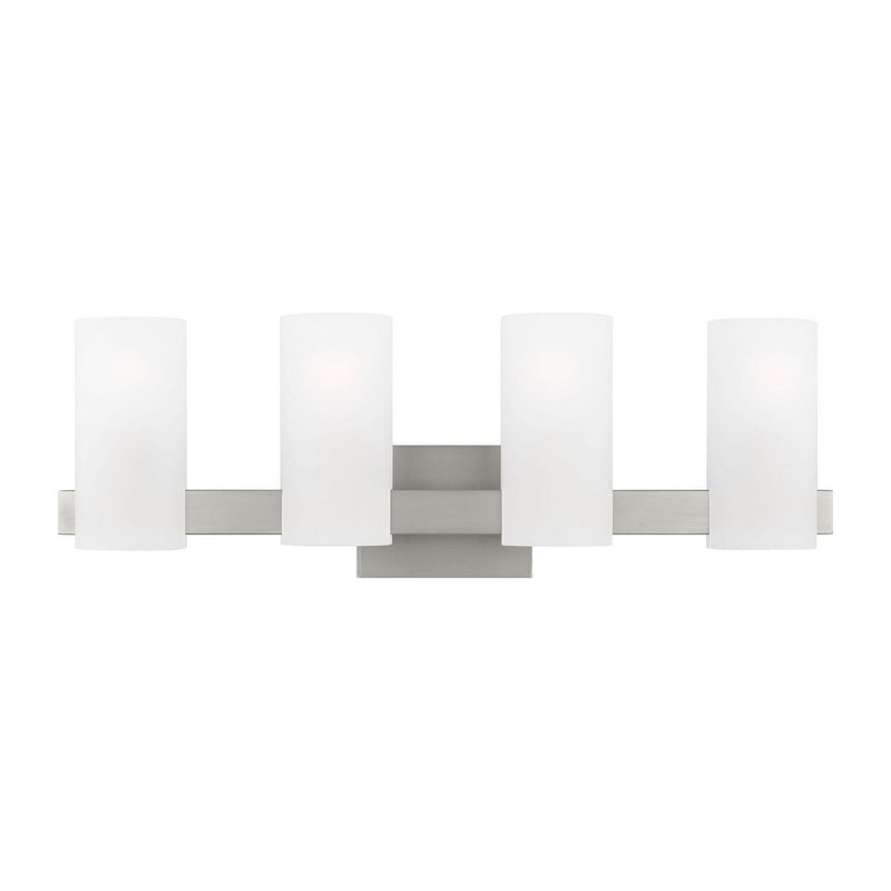 Rhode 4-Light Bath Vanity Light in Brushed Steel