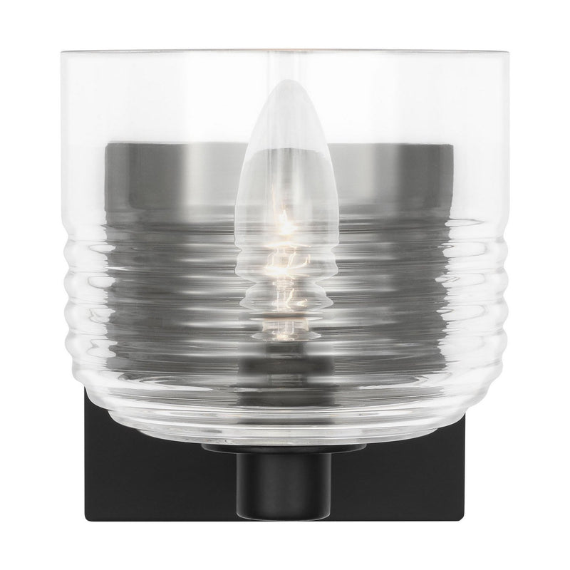 Lochdale Small Bath Sconce in Midnight Black