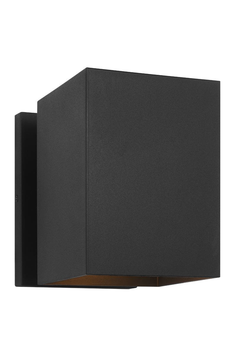 Pohl StoneStrong Small Outdoor Wall Lantern in Textured Black