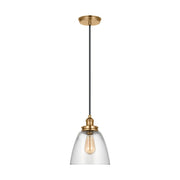 Baskin Dome Pendant in Satin Brass
