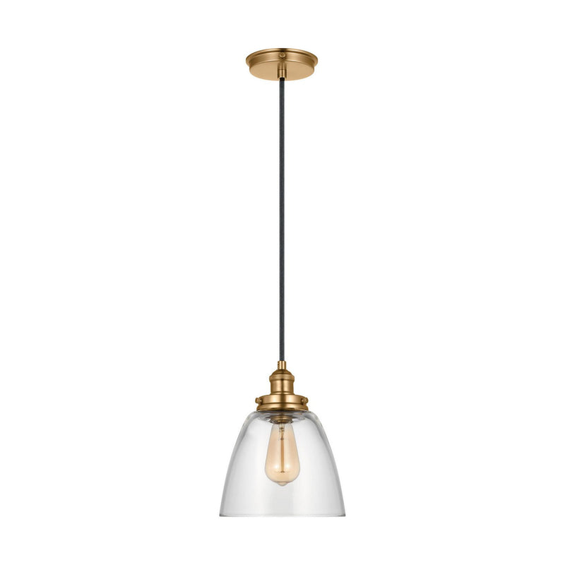 Baskin Dome Pendant in Satin Brass