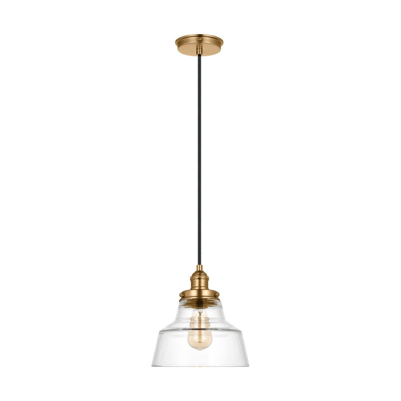 Baskin Chimney Pendant in Satin Brass