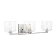 Lochdale Large 3-Light Bath Vanity Light in Brushed Nickel