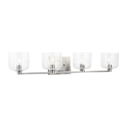 Lochdale Extra Large 4-Light Bath Vanity Light in Brushed Nickel