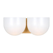 Cheverny 2-Light Medium Bath Vanity Light in Burnished Brass
