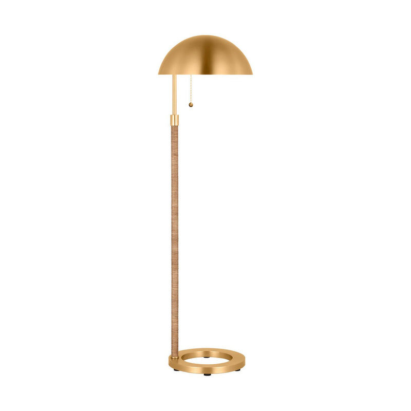 Balleroy Medium Floor Lamp in Burnished Brass