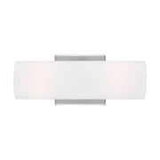 Capalino 2-Light Wall Sconce in Brushed Steel