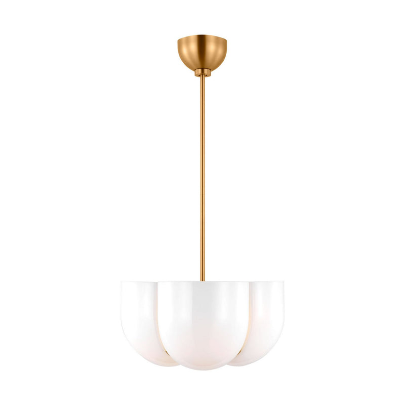 Cheverny 4-Light Large Pendant in Burnished Brass