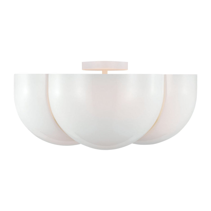 Cheverny 4-Light Large Semi-Flush Mount in Matte White