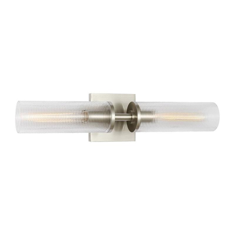 Sarita Medium 2-Light Bath Vanity Light in Brushed Nickel