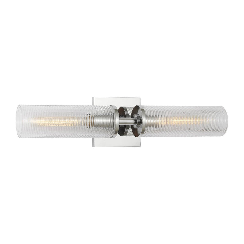 Sarita Medium 2-Light Bath Vanity Light in Chrome