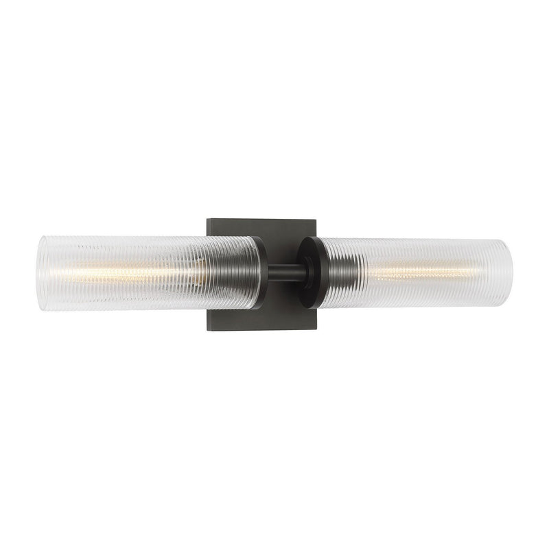 Sarita Medium 2-Light Bath Vanity Light in Midnight Black