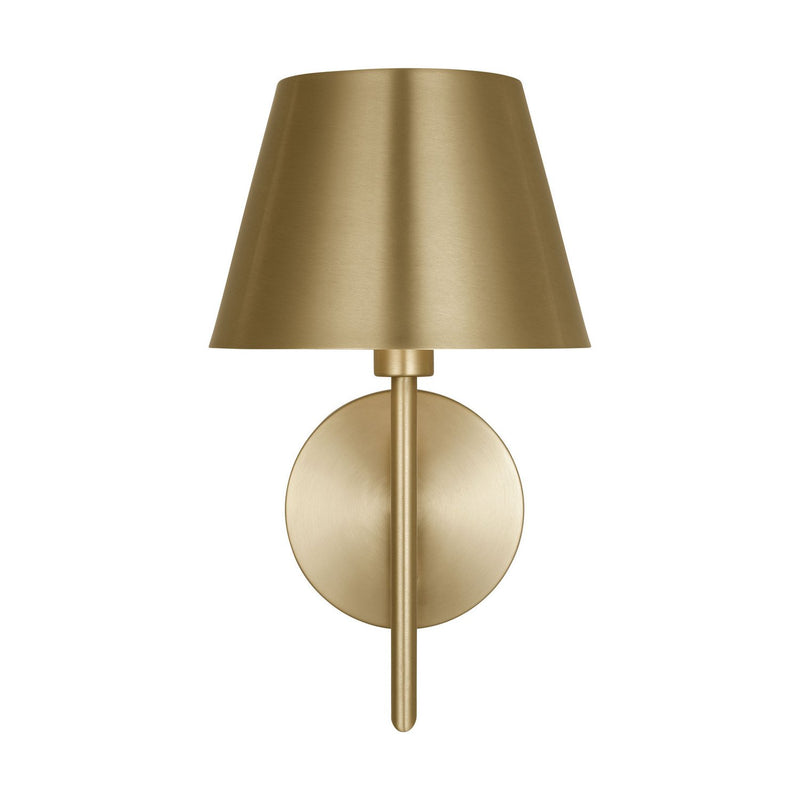 Ender Small Wall Sconce in Satin Brass