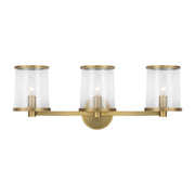 Reynolds Large 3-Light Bath Vanity Light in Time Worn Brass