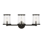 Reynolds Large 3-Light Bath Vanity Light in Aged Iron