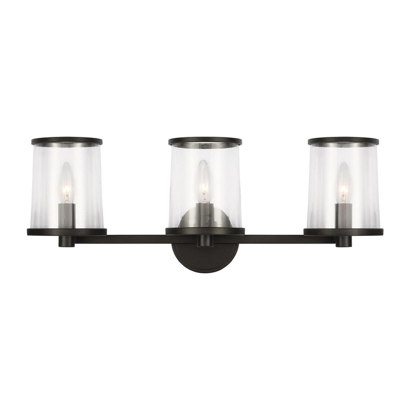 Reynolds Large 3-Light Bath Vanity Light in Aged Iron