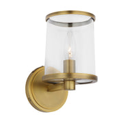 Reynolds Small Bath Sconce in Time Worn Brass
