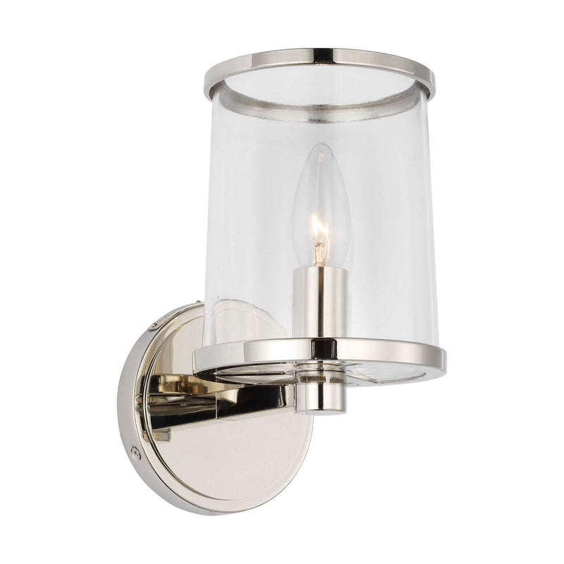 Reynolds Small Bath Sconce in Polished Nickel