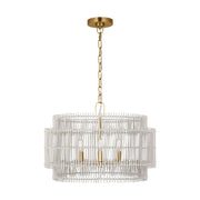 Elio 4-Light Medium Pendant in Burnished Brass