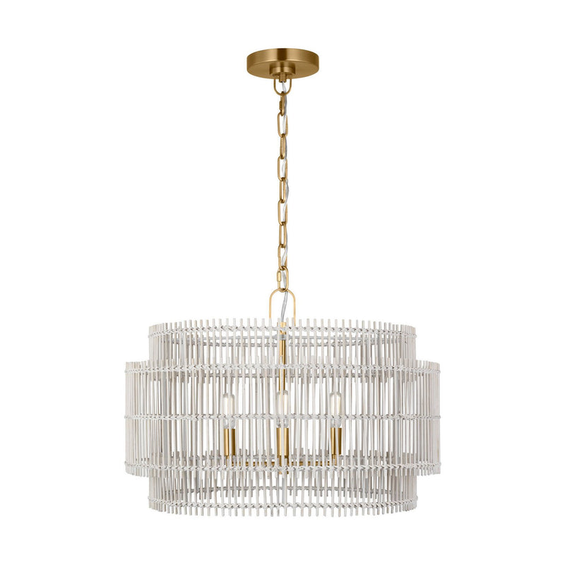 Elio 4-Light Medium Pendant in Burnished Brass