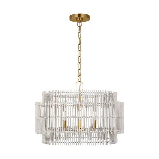 Elio 4-Light Medium Pendant in Burnished Brass