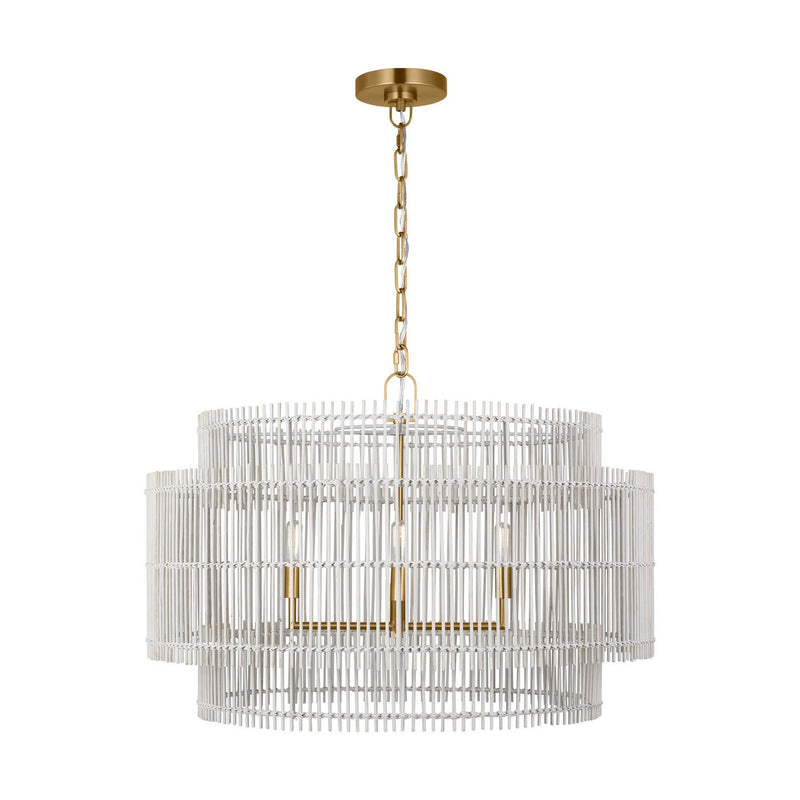 Elio 4-Light Large Pendant in Burnished Brass