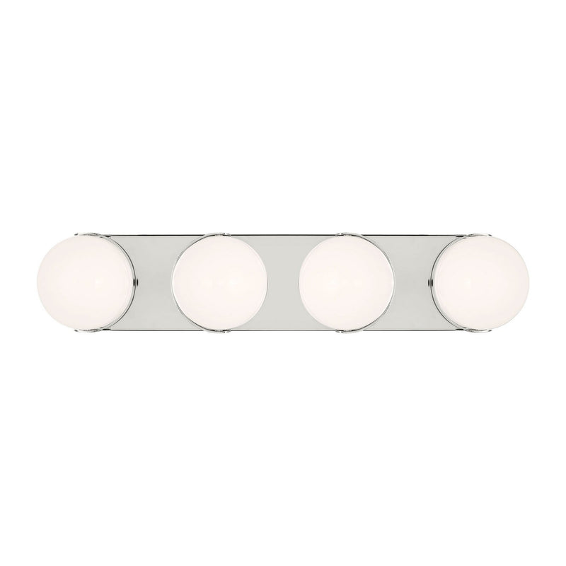 Syrie Large 4-Light Bath Vanity Light in Polished Nickel