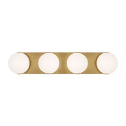 Syrie Large 4-Light Bath Vanity Light in Burnished Brass