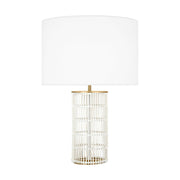 Elio Table Lamp in Burnished Brass