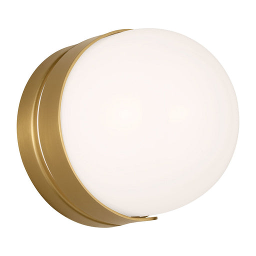 Syrie Small Bath Sconce in Burnished Brass