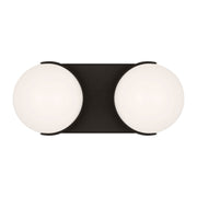 Syrie Medium 2-Light Bath Vanity Light in Aged Iron