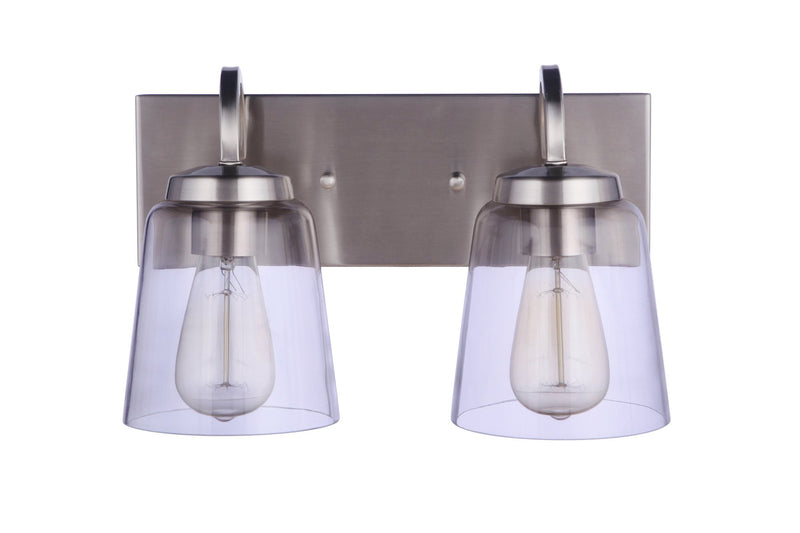 Elsa 2 Light 14" Vanity in Brushed Polished Nickel