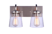 Elsa 2 Light 14" Vanity in Brushed Polished Nickel