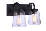 Elsa 2 Light 14" Vanity in Flat Black