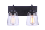 Elsa 2 Light 14" Vanity in Flat Black