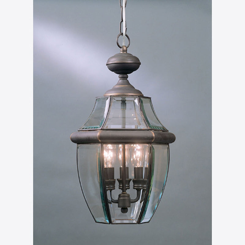 Newbury 4-Light Outdoor Hanging Lantern in Medici Bronze